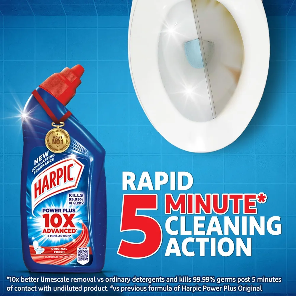 Harpic Disinfectant Toilet Cleaner Liquid, Original - 1 L | India's # 1 Toilet Cleaner
