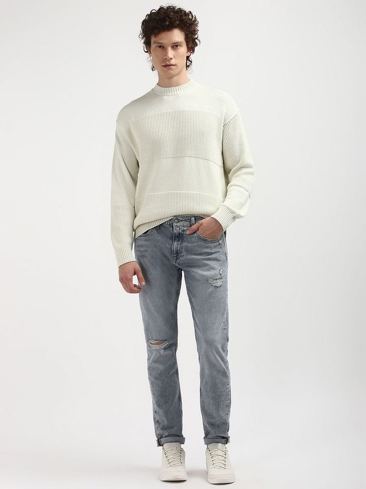 Calvin Klein Logo Relaxed Fit Cotton Sweater