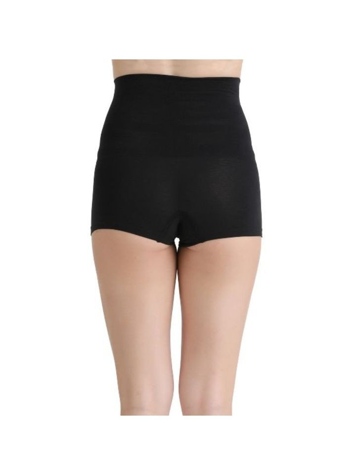 Everyday Shaping Cotton Midwaist Seamless Boyshort Panty - Black (2XL)